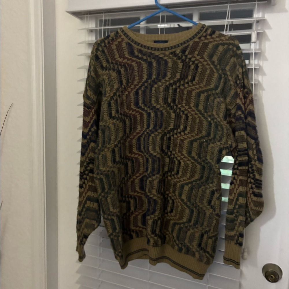 Men's Multicolor Zigzag Sweater